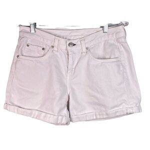 RAG & BONE WHITE DENIM CUFFED 3.75” INSEAM SHORTS WOMENS SZ 26